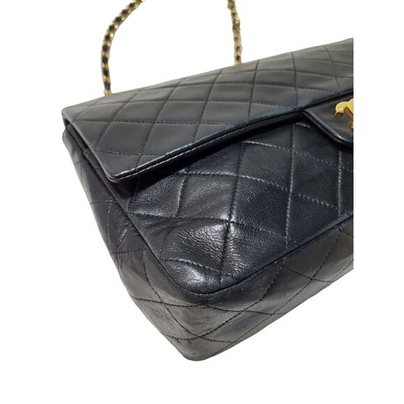 CHANEL CC Timless MATELASSE 34 Single Flap Double Chain Shoulder Bag Lambskin - Picture 14 of 16